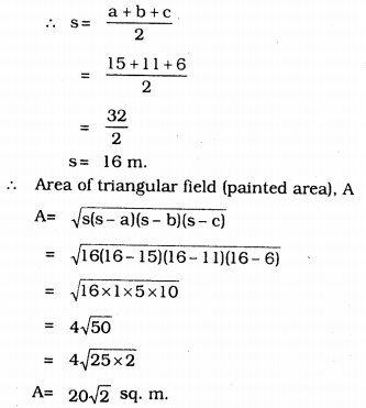 KSEEB Solutions for Class 9 Maths Chapter 8 Heron’s Formula Ex 8.1 6