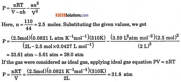 1st PUC Chemistry Question Bank Chapter 5 States of Matter - 55