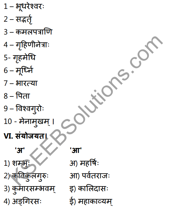 1st PUC Sanskrit Textbook Answers Shevadhi Chapter 6 कन्येयं कुलजीवितम् 19