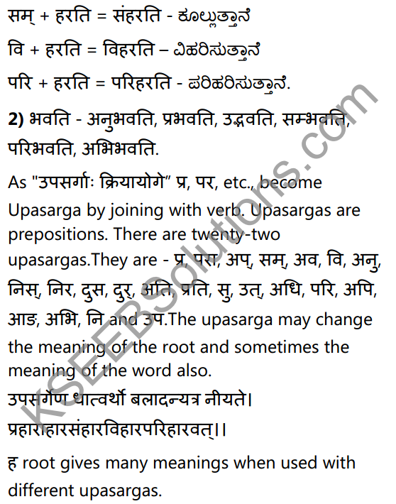 1st PUC Sanskrit Textbook Answers Vyakaran उपसर्गाः 2