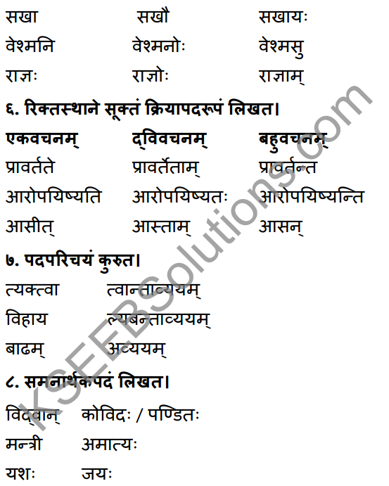 1st PUC Sanskrit Workbook Answers Karnataka 32