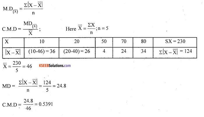 1st PUC Statistics Question Bank Chapter 5 Analysis of Univariate Data - 136