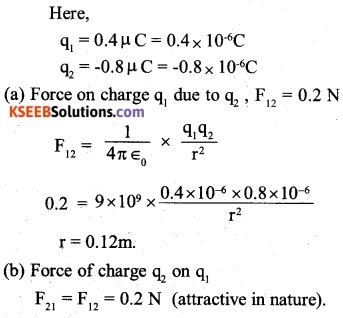 2nd PUC Physics Question Bank Chapter 1 Electric Charges and Fields 2