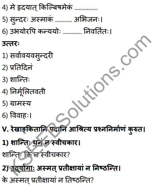 2nd PUC Sanskrit Textbook Answers Shevadhi Chapter 7 सा शान्तिः 19