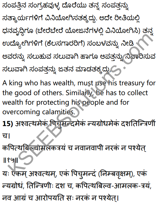 नीतिसारः Summary in Kannada and English 25