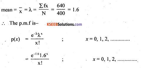 2nd PUC Statistics Question Bank Chapter 5 Theoretical Distribution - 120