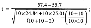 2nd PUC Statistics Question Bank Chapter 6 Statistical Inference - 186