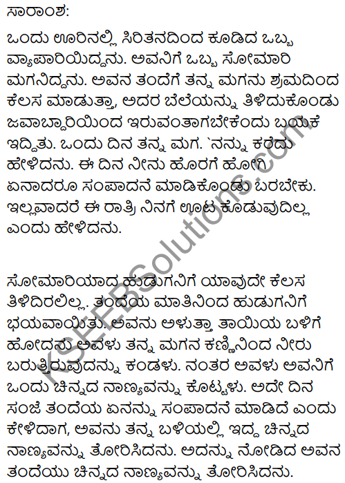 Dignity of Labour Summary In Kannada 1