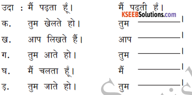 KSEEB Solutions for Class 6 Hindi Chapter 8 मैं, हम, तू, तुम, आप 9