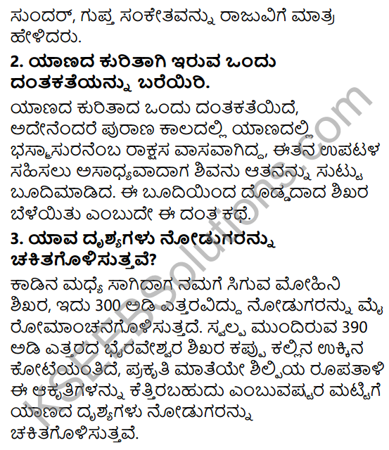 Siri Kannada Text Book Class 6 Solutions Gadya Chapter 7 Yana Kuritondu Patra 4