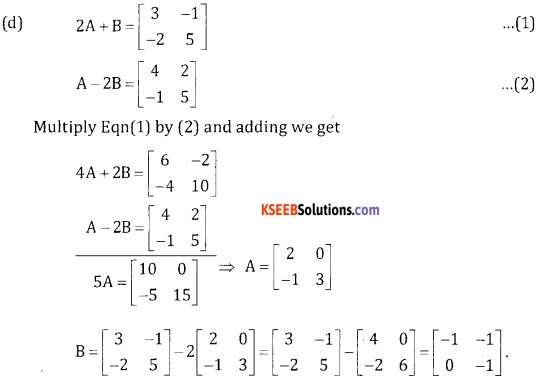 2nd PUC Basic Maths Question Bank Chapter 1 Matrices and Determinants Ex 1.1 - 33