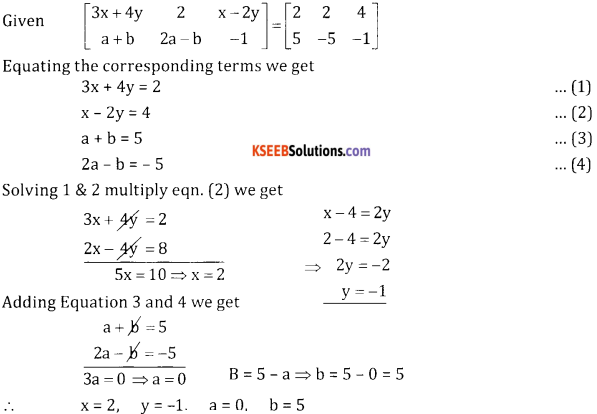 2nd PUC Basic Maths Question Bank Chapter 1 Matrices and Determinants Ex 1.1 - 36