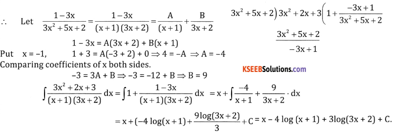 2nd PUC Basic Maths Question Bank Chapter 20 Indefinite Integrals Ex 20.5 - 5