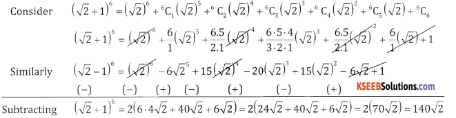 2nd PUC Basic Maths Question Bank Chapter 4 Binomial Theorem Ex 4.1 - 10