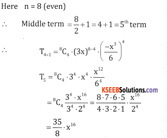 2nd PUC Basic Maths Question Bank Chapter 4 Binomial Theorem Ex 4.2 - 9
