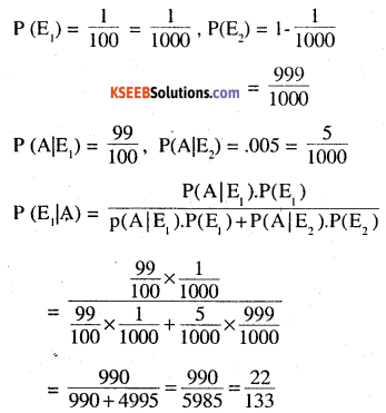 2nd PUC Maths Question Bank Chapter 13 Probability Ex 13.3.7