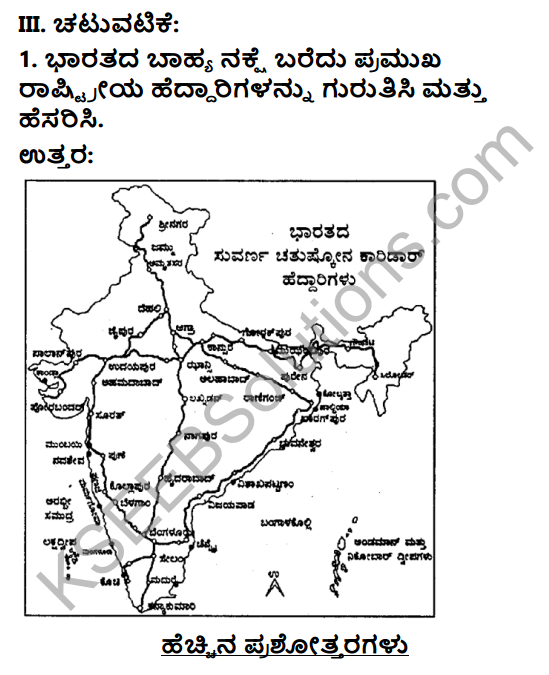 KSEEB Solutions for Class 10 Geography Chapter 9 Bharatada Sarige Mattu Samparka 11