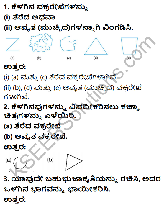 KSEEB Solutions for Class 6 Maths Chapter 4 Rekhaganita Mulabhuta Amshagalu Ex 4.2 1