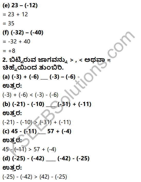 KSEEB Solutions for Class 6 Maths Chapter 6 Purnamkagalu Ex 6.3 2