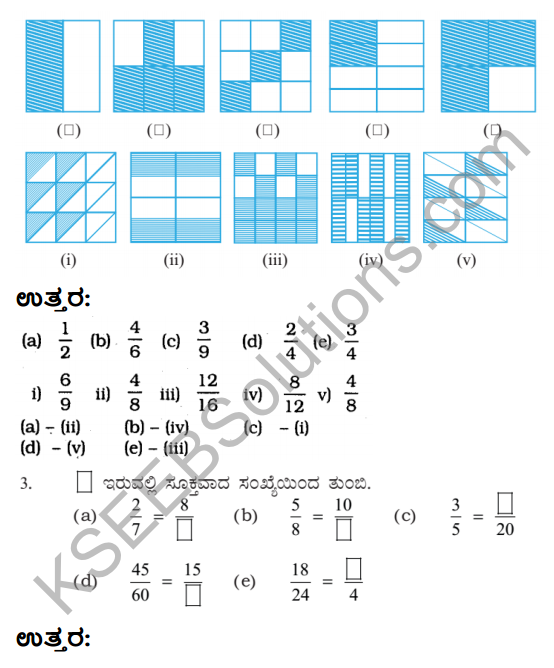KSEEB Solutions for Class 6 Maths Chapter 7 Binnarashigalu Ex 7.3 2
