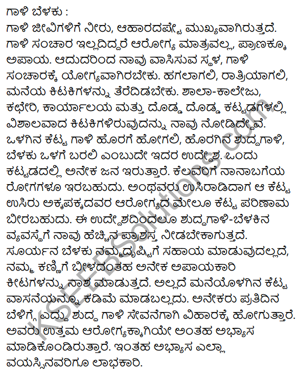 Siri Kannada Text Book Class 9 Rachana Bhaga Prabandha Lekhana 35