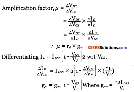 2nd PUC Electronics Question Bank Chapter 1 Field Effect Transistor (FET) 16