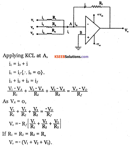 2nd PUC Electronics Question Bank Chapter 5 Operational Amplifiers(OP-Amp) 22