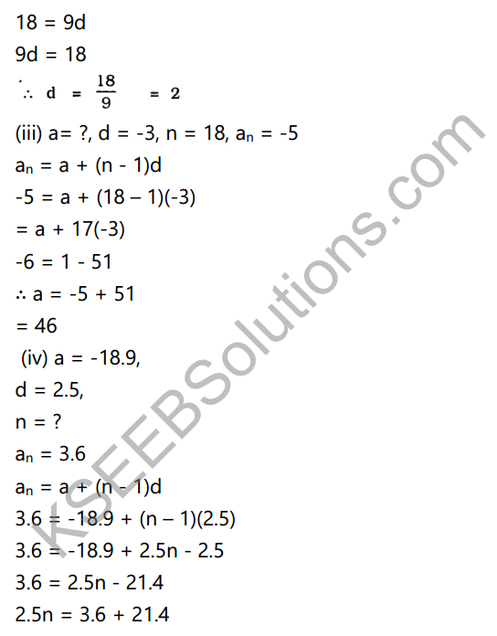 KSEEB Solutions for Class 10 Maths Chapter 1 Arithmetic Progressions Ex 1.2 in Kannada 2