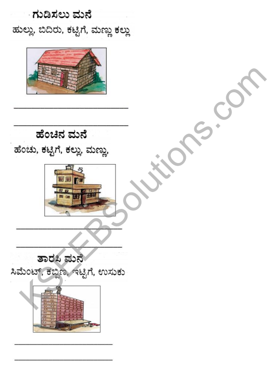 KSEEB Solutions for Class 4 EVS Chapter 10 Shelter - Its Variety in Kannada 8