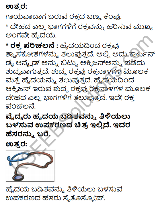 KSEEB Solutions for Class 4 EVS Chapter 13 Our Body - A Wonderful Machine in Kannada 4