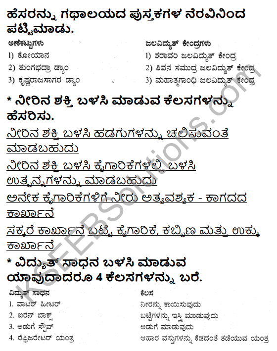 KSEEB Solutions for Class 5 EVS Chapter 13 Amazing Energy in Kannada 5