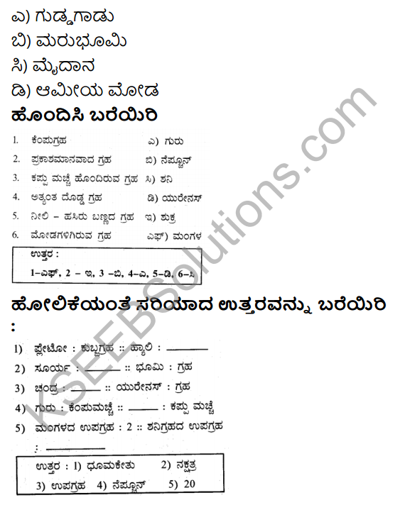 KSEEB Solutions for Class 5 EVS Chapter 14 The Sky in Kannada 9