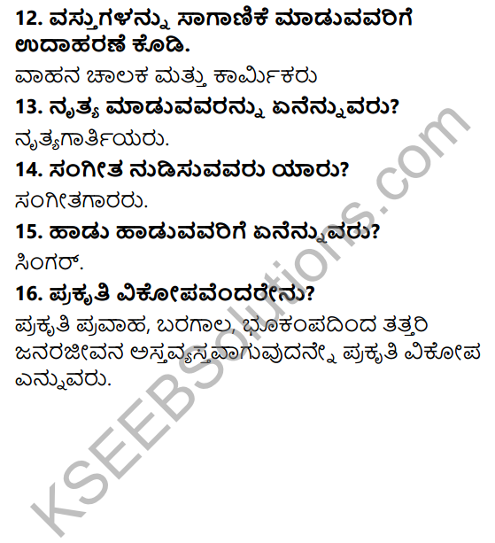 KSEEB Solutions for Class 5 EVS Chapter 3 Community in Kannada 15