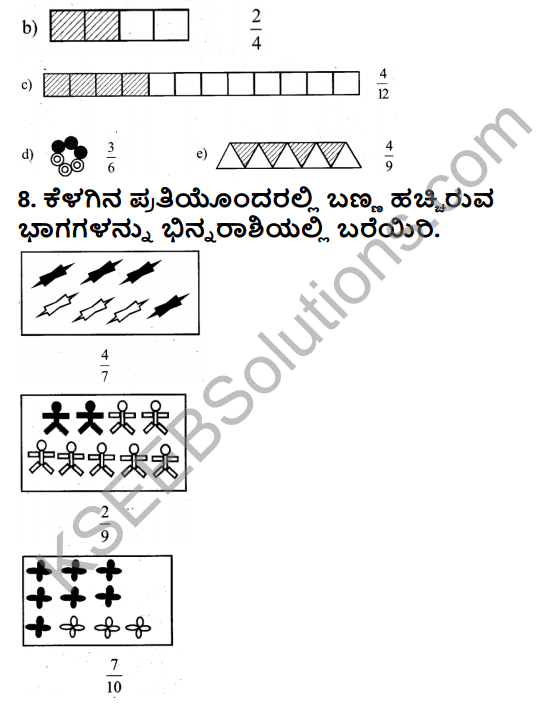 KSEEB Solutions for Class 5 Maths Chapter 5 Fractions in Kannada 8