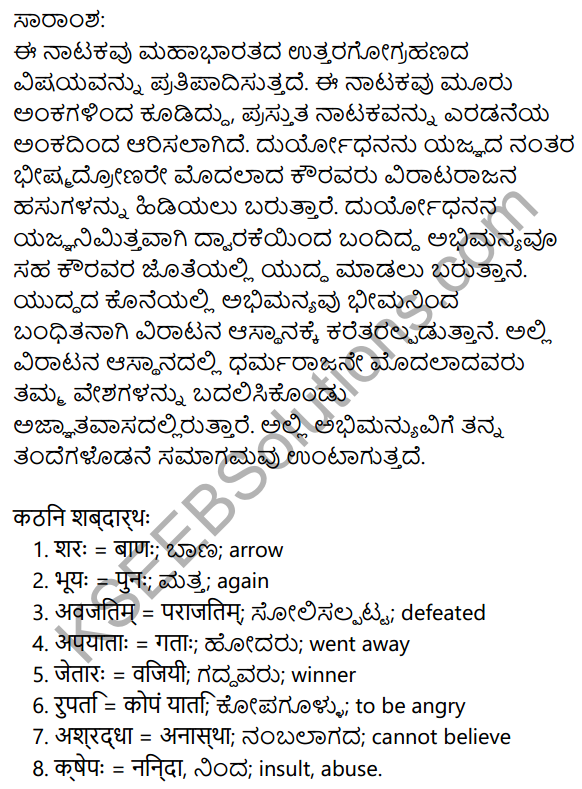 सौभद्रो ग्रहणं गतः Summary in Kannada 2