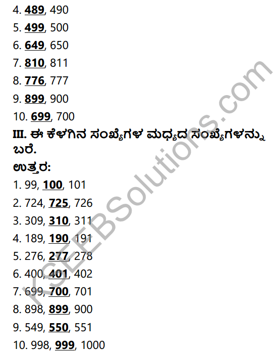 KSEEB Solutions for Class 3 Maths Chapter 2 Numbers in Kannada 14