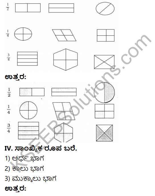 KSEEB Solutions for Class 3 Maths Chapter 8 Fractional Numbers in Kannada 12