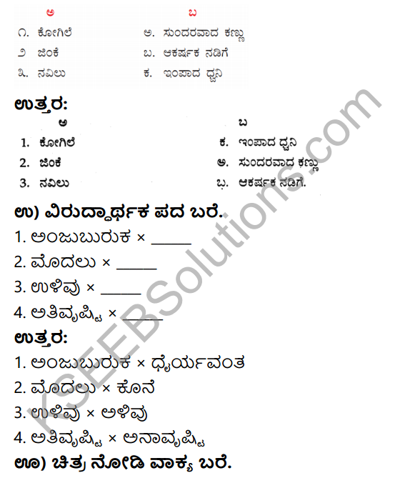 Savi Kannada Text Book Class 3 Solutions Chapter 2 Nanna Kanasu 5