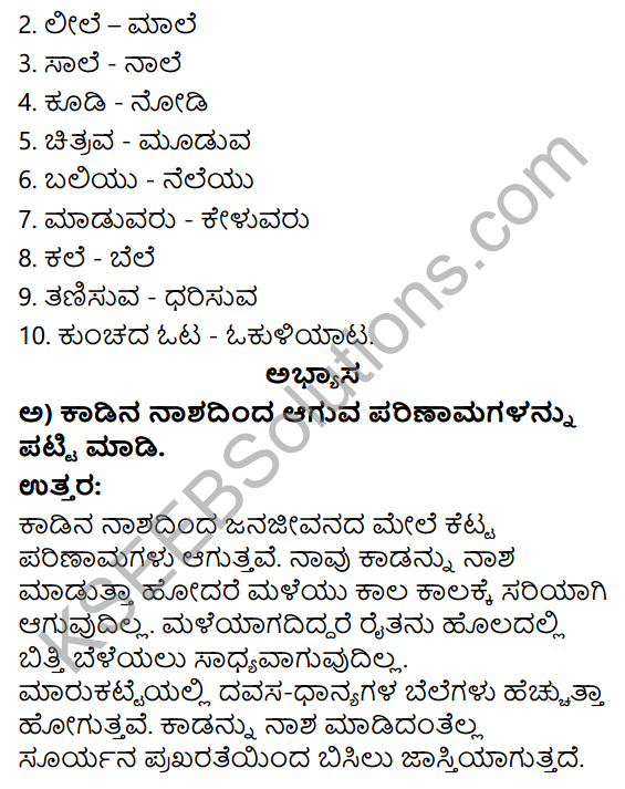 Savi Kannada Text Book Class 4 Solutions Chapter 13 Chitrakale Poem 6