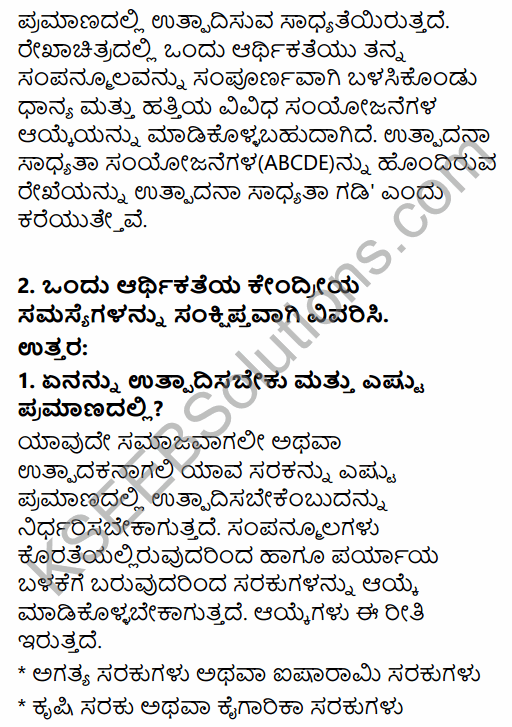 2nd PUC Economics Question Bank Chapter 1 Introduction to Micro Economics in Kannada 11