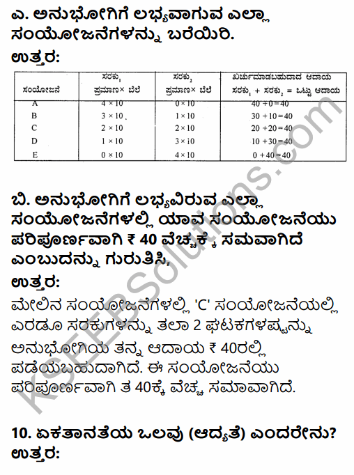 2nd PUC Economics Question Bank Chapter 2 Theory of Consumer Behaviour in Kannada 41
