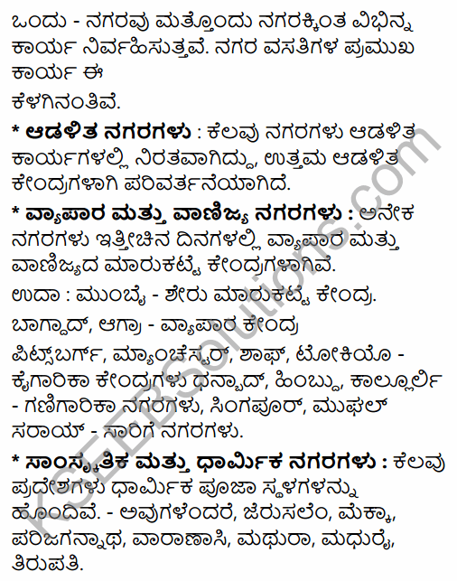 2nd PUC Geography Question Bank Chapter 5 Human Settlements in Kannada 20