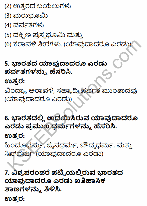 2nd PUC History Question Bank Chapter 1 Introduction in India in Kannada 4
