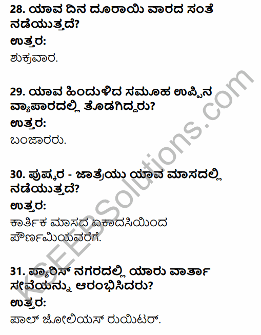 2nd PUC Sociology Question Bank Chapter 6 Market and Communication Systems in Kannada 7