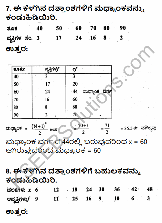 1st PUC Economics Question Bank Chapter 5 Measures of Central Tendency in Kannada 42