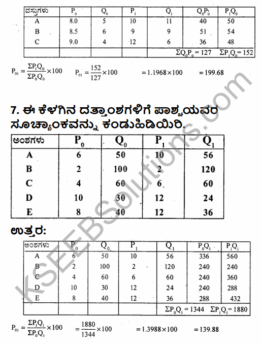 1st PUC Economics Question Bank Chapter 8 Index Numbers in Kannada 36