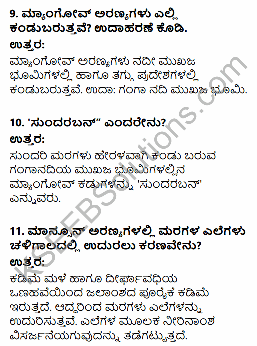 1st PUC Geography Question Bank Chapter 10 Climate, Soil and Forest in Kannada 42