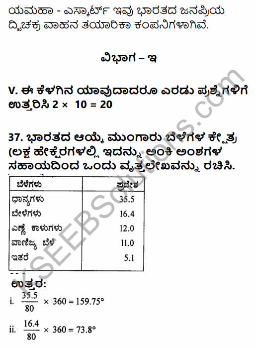 2nd PUC Geography Model Question Paper 2 with Answers in Kannada 37
