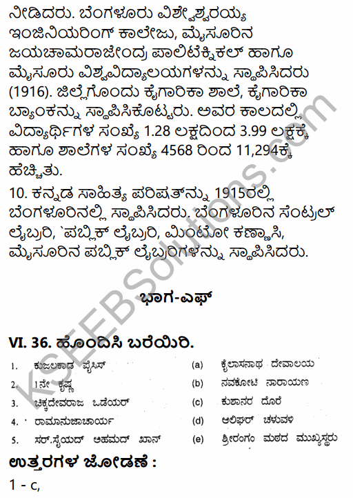 2nd PUC History Model Question Paper 1 with Answers in Kannada 51
