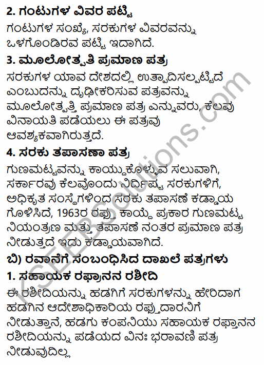 1st PUC Business Studies Question Bank Chapter 12 International Business - II in Kannada 22